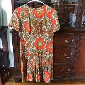 Vintage paisley 60s dress